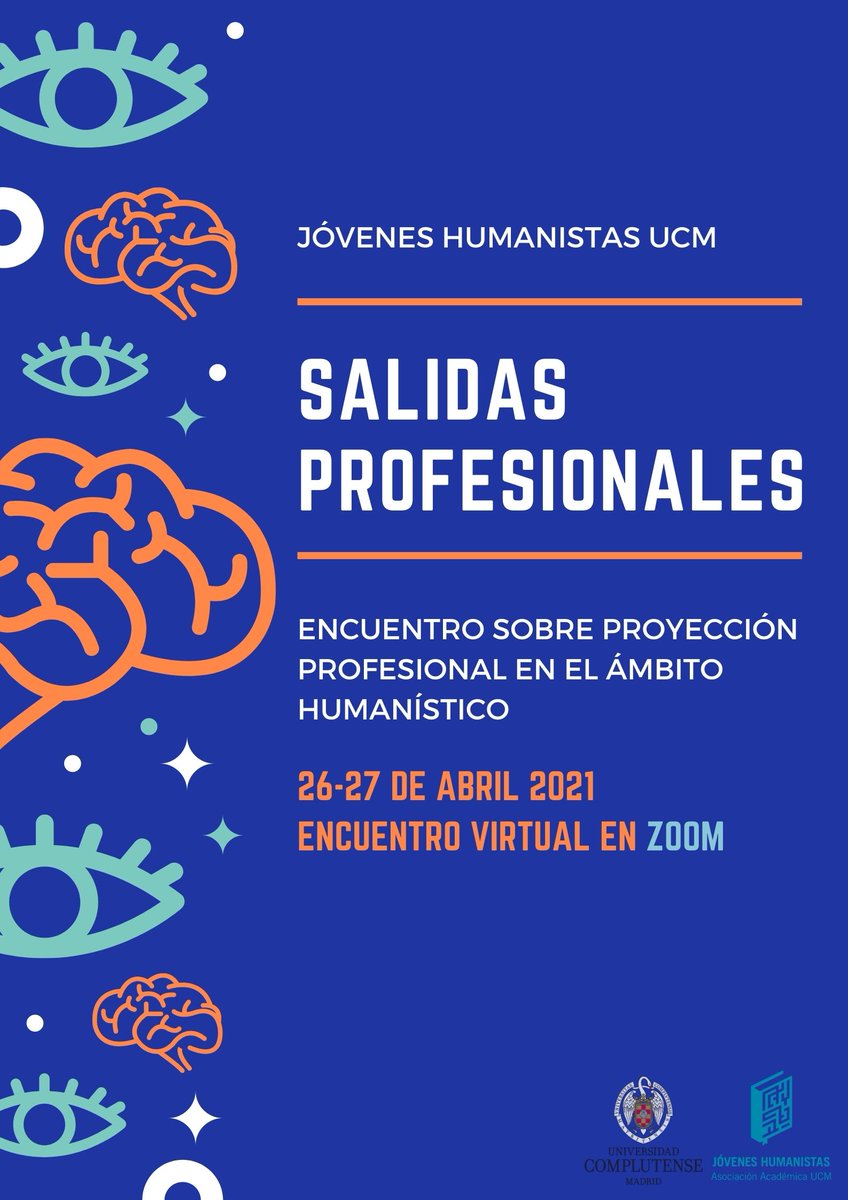 jhumanistasucm's tweet image. Aquí tenéis el programa de nuestro pequeño taller de ✨ Salidas profesionales: Encuentro sobre proyección profesional en el ámbito humanístico ✨ 
Os podéis apuntar aquí: 
forms.gle/ZpTkJ1bTyjQuMa…
Se expedirá certificado de asistencia.
¡Os esperamos el 26 y 27!