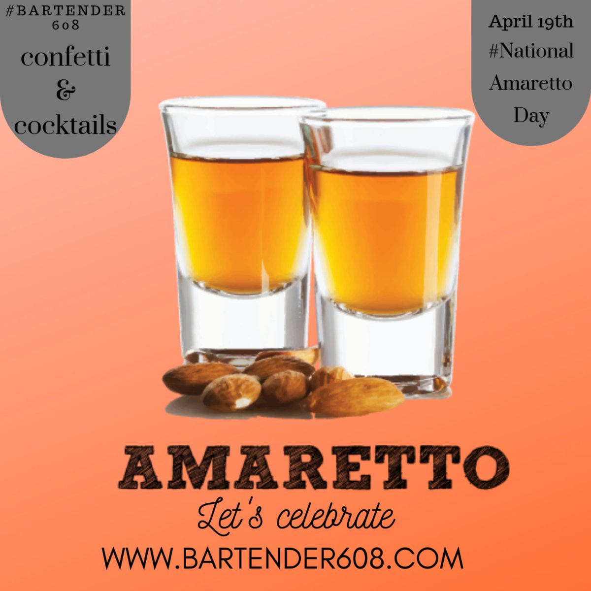 Today, April 19th is #NationalAmarettoDay! 
#NationalAmarettoDay2021
#AmarettoDay #AmarettoDay2021