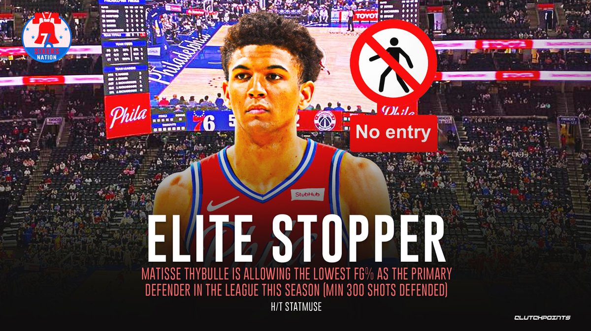 SixersNationCP's tweet image. Matisse Thybulle has been on a defensive tear for the Sixers this season 💪