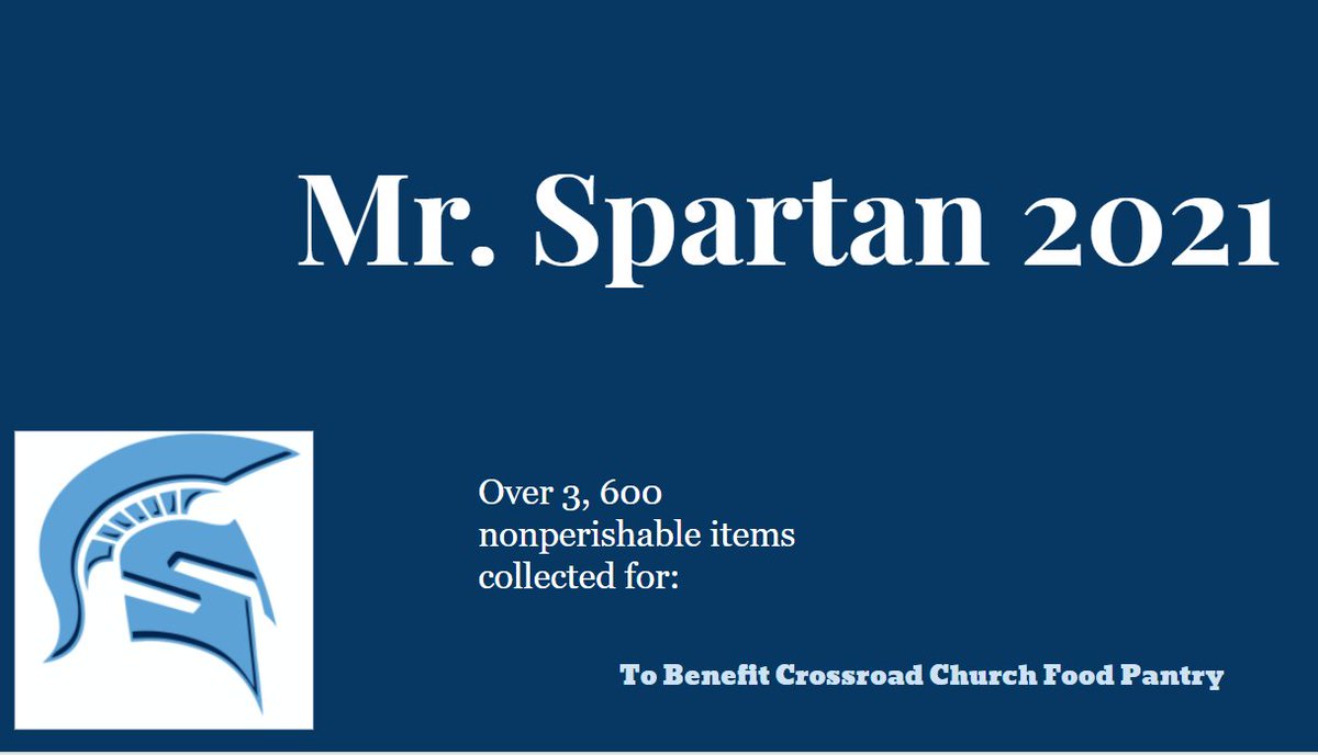 The Mr. Spartan 2021 competition was a great success. Thank you to all our participants. The final challenge was to collect non-perishable food items. In total, over 3,600 items were collected. #LivoniaPride