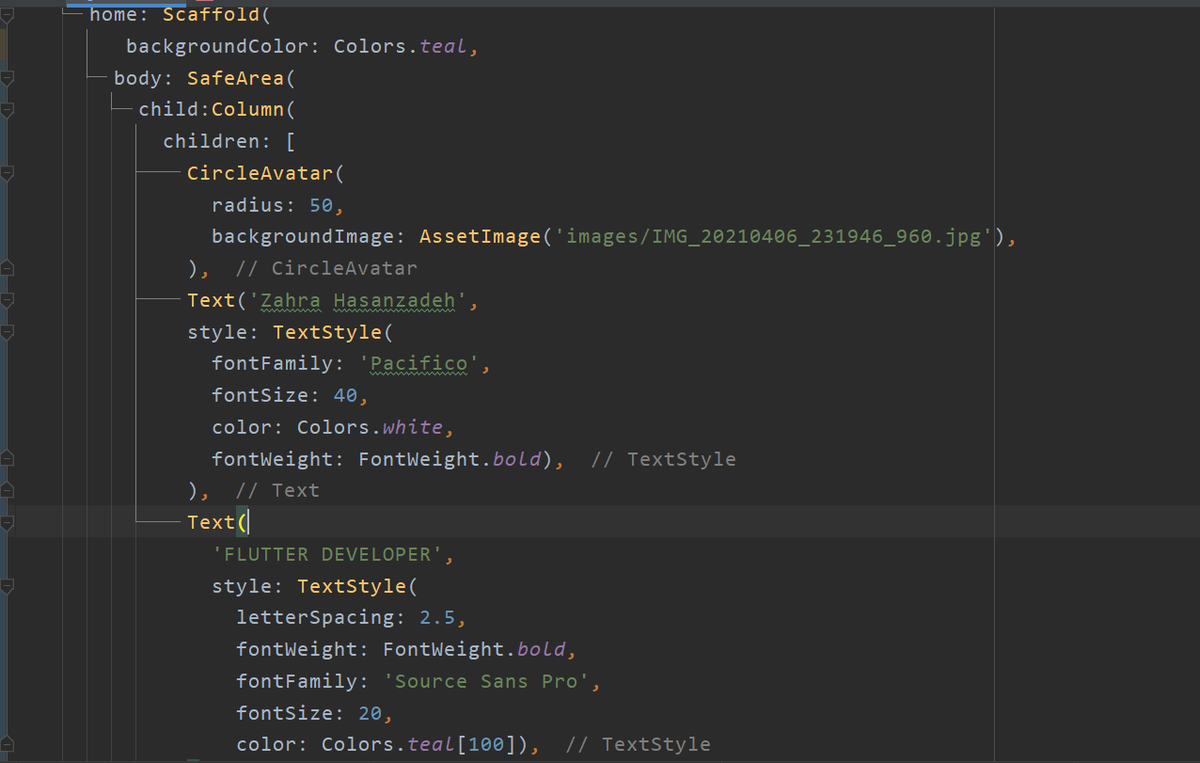 ZahraHassanzad6's tweet image. In #flutter class, we learn how to change or add a new font.
@CodeToInspire 
#AfghanGirlCode