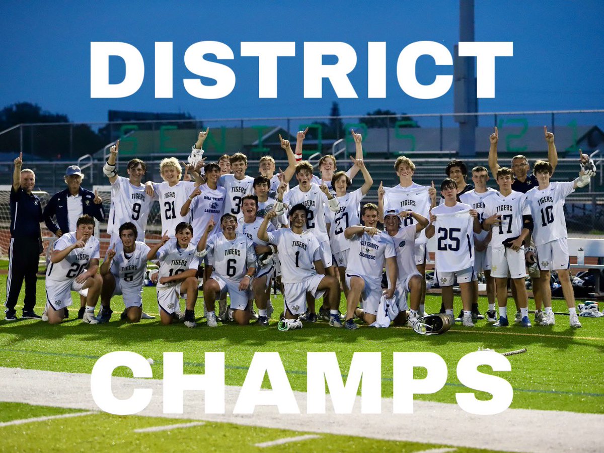 Congrats to our HT boys lacrosse team for an amazing District Championship win on Friday night! Trailing 4-8 in the 4th period they forced overtime and won 9-8 in sudden death!