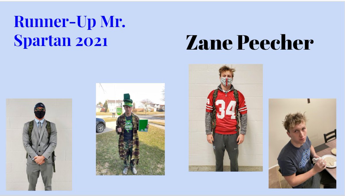 Runner  Up for 2021 Mr. Spartan.