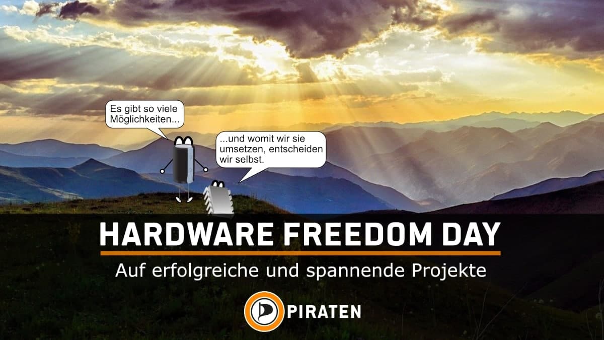Heute, am 20.04.2021 ist Hardware Freedom Day! 

Die <a href="/Piratenpartei/">Piratenpartei</a> setzt sich gem. Grundsatzprogramm, "für die Förderung von Soft- und Hardware ein, die von allen uneingeschränkt benutzt, untersucht, verbreitet und verändert werden kann."

#Piraten #opensource #hardware