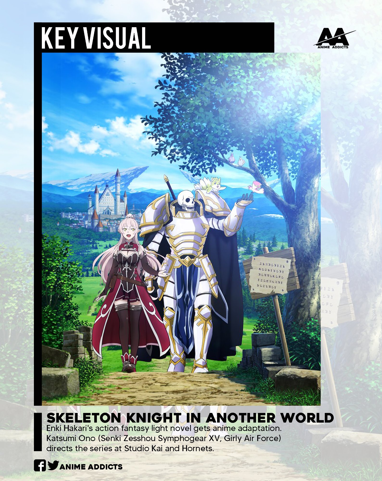 Anime Addicts on X: Skeleton Knight in Another World - Key Visual