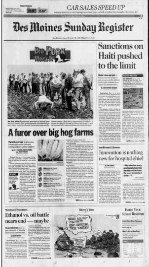 The fierce debate over confinements made the front page of the Des Moines Register year after year in the mid-’90s.