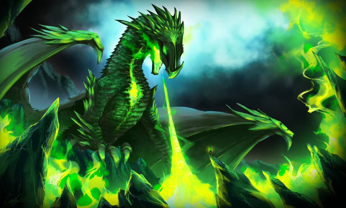 green dragon backgrounds