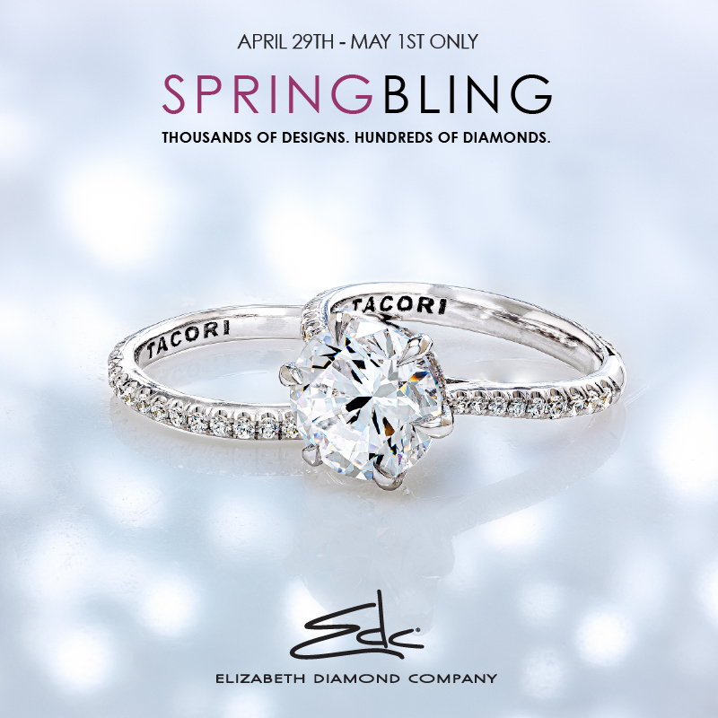 edcshop's tweet photo. EDC's Spring Bling, April 29-May 1! 
 Fana, Gurhan, Tacori, Verragio &amp; more on-site!
Thousands of designs, hundreds of loose diamonds &amp; a vast selection of lab grown diamonds. 
*Up to 40% off or 48 months interest free financing! 
https://t.co/cnf0gZdBXm https://t.co/C6tLFjm0IG