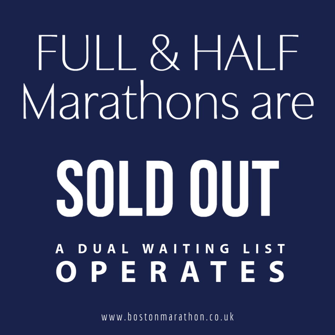 Full &amp; Half Marathons sold out. A waiting list operates. We will contact the next in line when places become available.