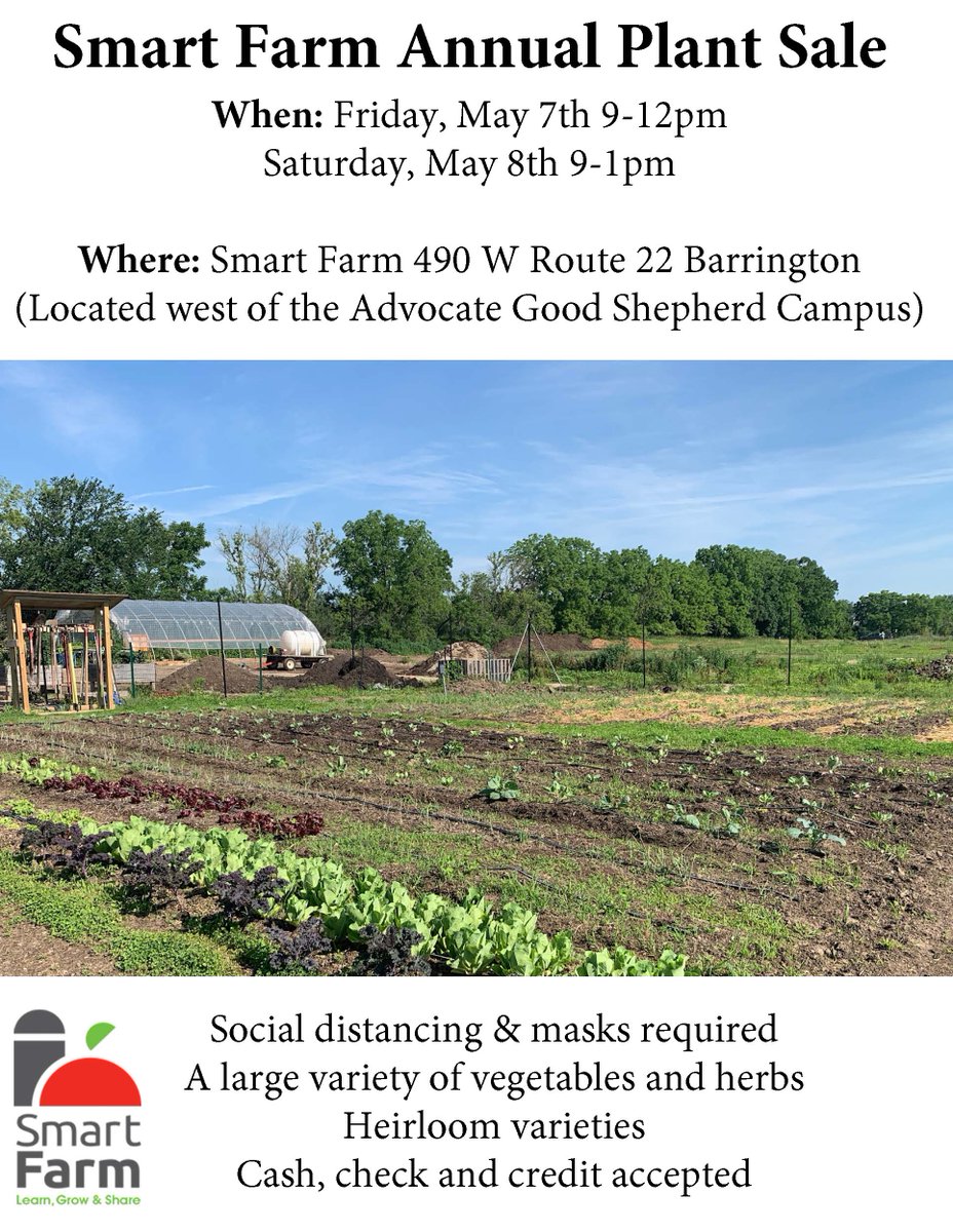 TheSmartFarm's tweet image. Join us on the farm for our Annual Plant Sale! Friday, May 7th, 9-12pm &amp;amp; Saturday, May 8th, 9-1pm.