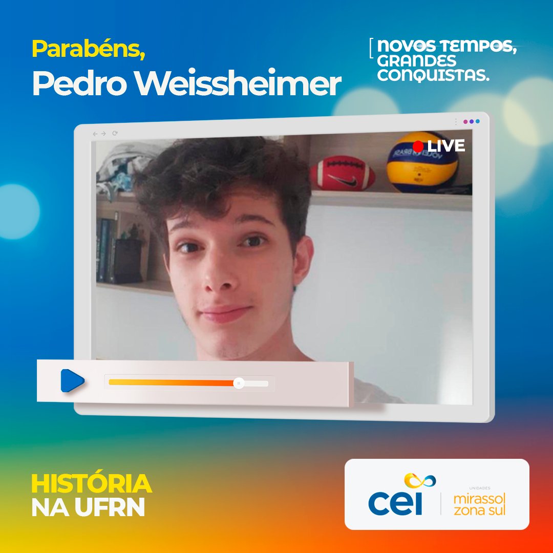 CeiZonaSul's tweet photo. Pedro, você fez acontecer! 🤩 Parabéns pela aprovação em História. ✨ Desejamos muito sucesso e mais conquistas. https://t.co/GMWLP4TrtP