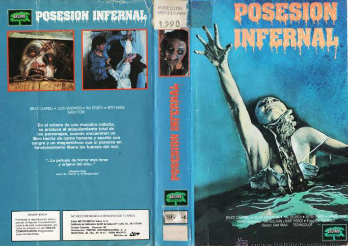 CoversRetro's tweet photo. #vhs  #collectorsvhs #Horrorvhs #Customcoversvhs #PosesionInfernal Evil dead en españa ( posesion infernal) (Portada azul) Custom y original + Pegatinas del Videocassette https://t.co/EK4fG9Hr8e