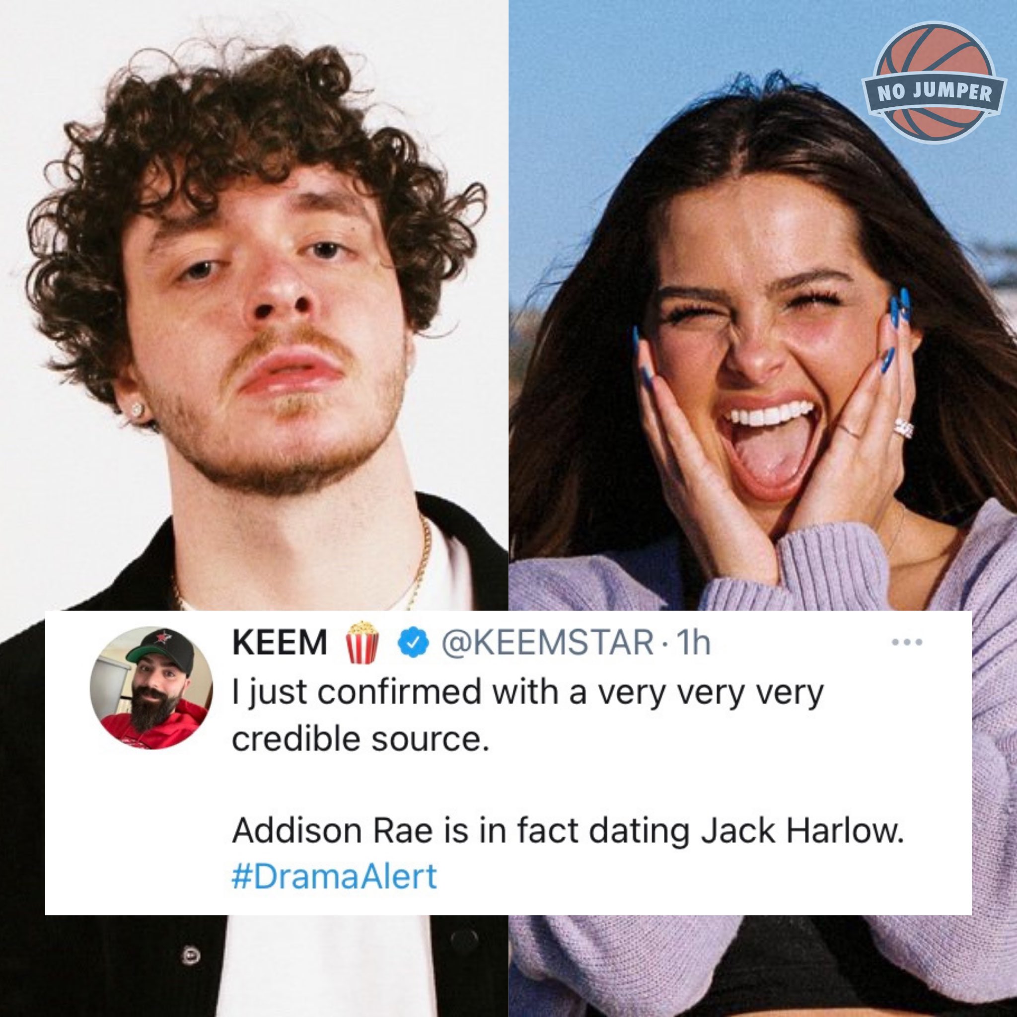 photo Addison Rae Boyfriend Jack Harlow no jumper on twitter did yall know
