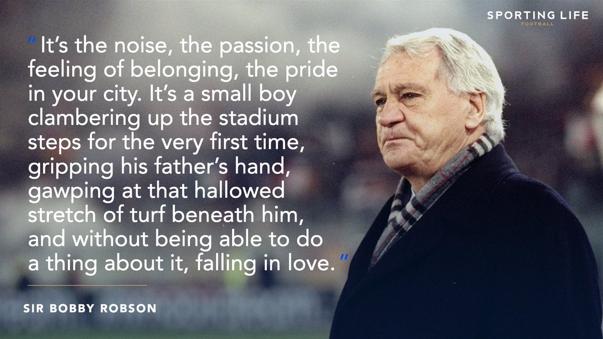 Sir Bobby Robson was spot on.

#NUFC | #SayNoToEuropeanSuperLeague | #FootballAgainstSuperLeague