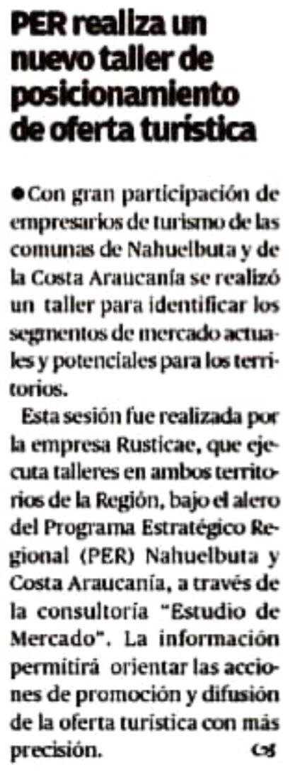 <a href="/CostaNahuelbuta/">Explora Nahuelbuta y Costa Araucanía</a>  en la prensa <a href="/AustralTemuco/">Diario El Austral</a> #NahuelbutayCostaAraucania #TransformaTurismo #TransformaNahuelbutayCostaAraucania #Nahuelbuta #CostaAraucania #CORFO <a href="/Corfo/">Corfo</a>
