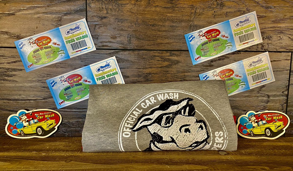 CLBClippers's tweet photo. Here we go!! 

Retweet for a chance to win this Moo Moo Car Wash prize pack with: a t-shirt, 2 air fresheners, and 4 vouchers for a free Crème de la Crème VIP car wash!
 
One Winner announced at 6:00pm EST
 
#ThisShipRocks | @moomoocarwash 

Rules: https://t.co/82MAuJoe0o https://t.co/n9K2OJONei