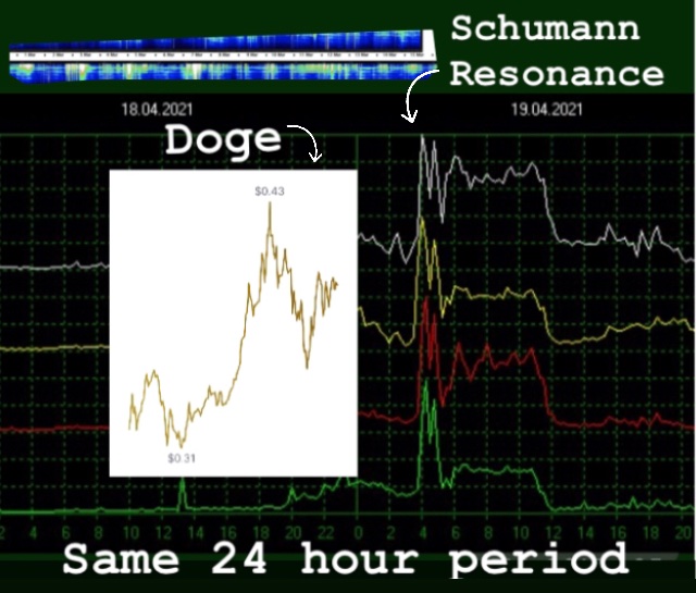 BlockagePsycho's tweet photo. Curious... electromagnetic pulses. Earths heartbeat translates to my wallets heartbeat which is a form of energy vampirism.  We are the transformers stepping down energy that is to be consumed ... #SchumannResonance #DogeDay420 https://t.co/KdGPAJiwV0