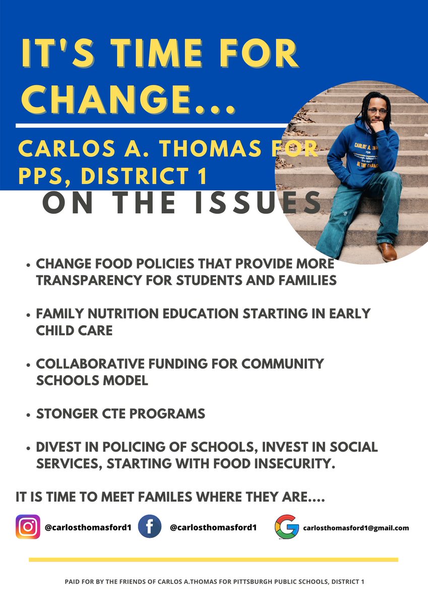Let’s stop talking about change and start changing it... #carlosthomasford1 #voteschoolboardfirst