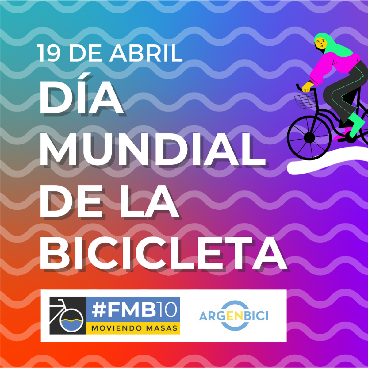 argenbici's tweet photo. DÍA MUNDIAL DE LA BICI

Queremos saber..
¿Para qué usas la bici?

Desde el 10° Foro Mundial de la Bicicleta @ForoMundialBici les invitamos a compartir videos, fotos o cualquier contenido contándonos sobre la vida cotidiana en bici!

Feliz día Mundial de la Bicicleta!〰️🚲 https://t.co/Mk8LGrfjyq