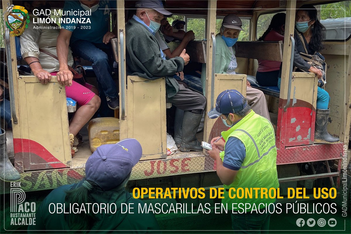 GADLimonIndanza's tweet photo. Hasta el momento van 19 personas multadas, mientras que la semana anterior la Policía Municipal notificó a 8 ciudadanos por no usar la mascarilla. 
#ErikPacoBustamanteAlcalde
#TodosHacemosLimonIndanza https://t.co/TCLJVUPRDi