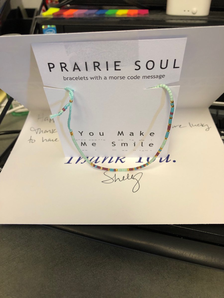 SarahTJones334's tweet photo. What a beautiful way to start a Monday! Such a lovely Morse code bracelet #MNmade gift! Thank you @shellylibby94 @CCRIMoorhead https://t.co/stlyEU1O0W
