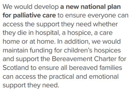 In addition to commitment to national plan and children’s hospices specifically, really great to see the commitment to the Bereavement Charter for Scotland #becausegriefmatters @DrDMacaskill @scottishcare @NES_Bereavement @SueRyderScot @EdinburghElle @LifeDeathGrief & many more!