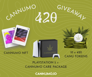 busyjordy's tweet photo. Here's a cool giveaway to commemorate 420 - if you know what this is, you know ;)
You can win NFTs, Playstation 5 and loads of CANU tokens for just following them on social media.
Check it out: https://t.co/Rs6mMgyI2j
#giveaway #crypto #dope #fourtwenty #win #PrizeSearch https://t.co/W71V0GG0yI