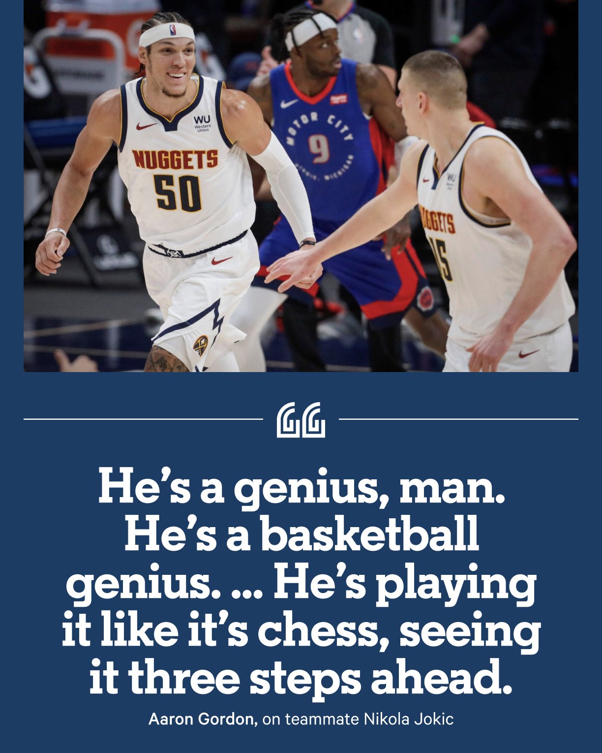 The Athletic on Twitter "“When you’ve got (Nikola Jokic) on the floor