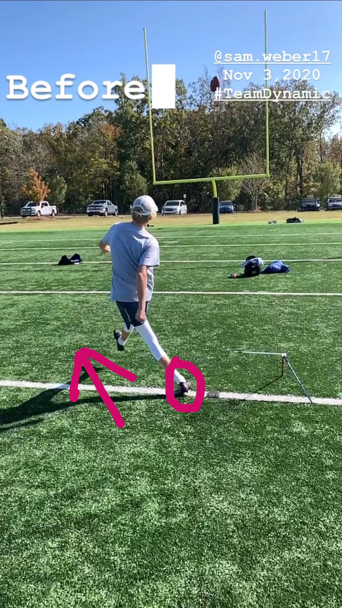CoachDanZeidman's tweet photo. Glimpse at what @sam_weber17 has been working on. My question for kickers out there: What’s your conviction? What matters to you when you are training? Is it simply just making kicks and getting by or is it scratching and clawing for excellence?We know Sam’s answer💯 #TeamDynamic https://t.co/ZjO2mC0ZZv