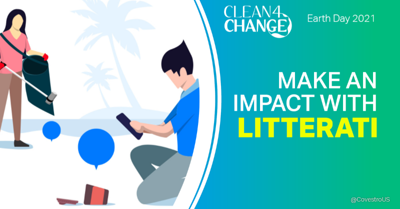 CovestroUS's tweet photo. We want to make an impact, this #EarthWeek and beyond. We're joining forces with @EndPlasticWaste to kick off a new cleanup campaign: #Clean4Change. 

Join the community that's cleaning the planet and download the @Litterati app today!
