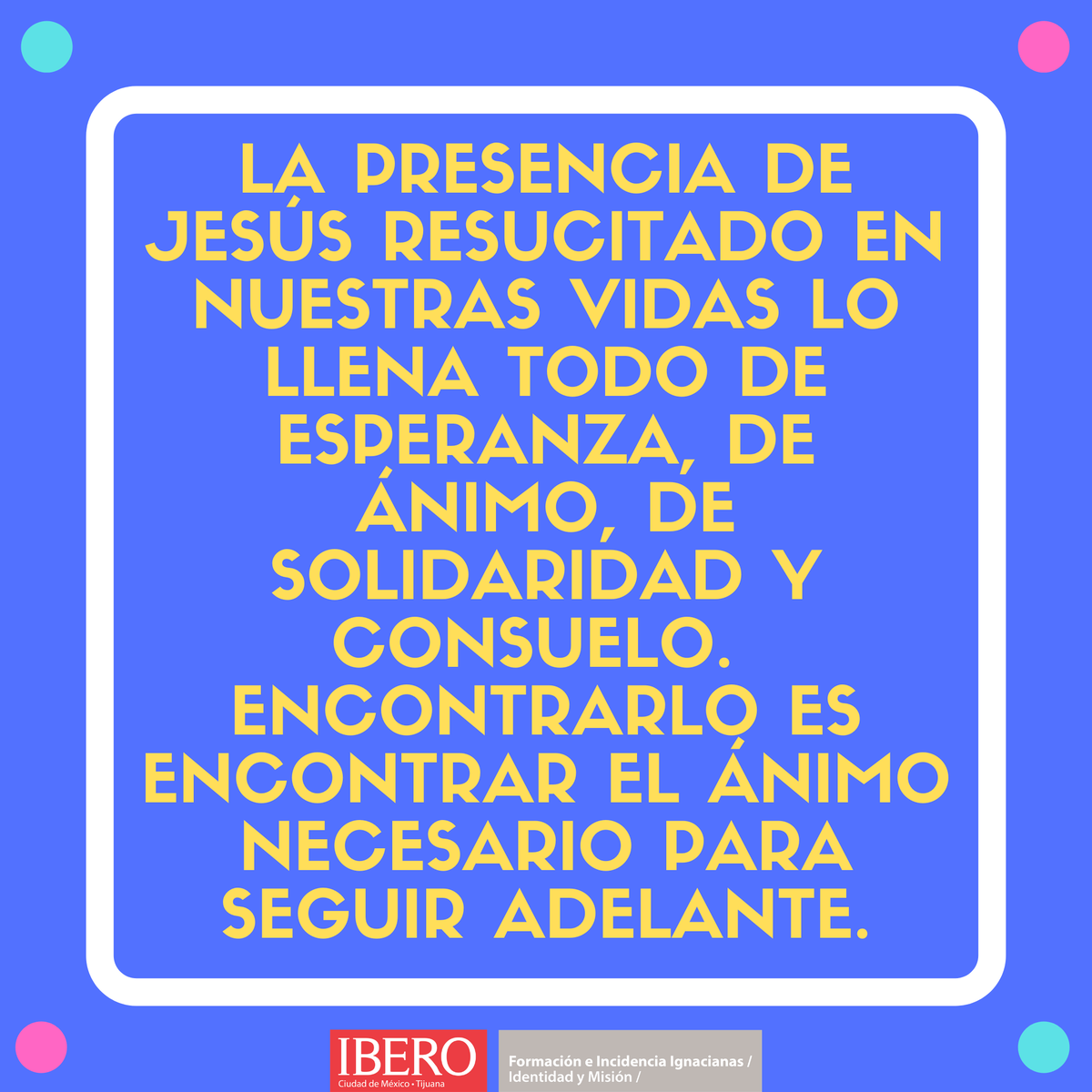 cimcdmx's tweet photo. ¡Ánimo, el Señor resucitó! https://t.co/0DCNo91IJy