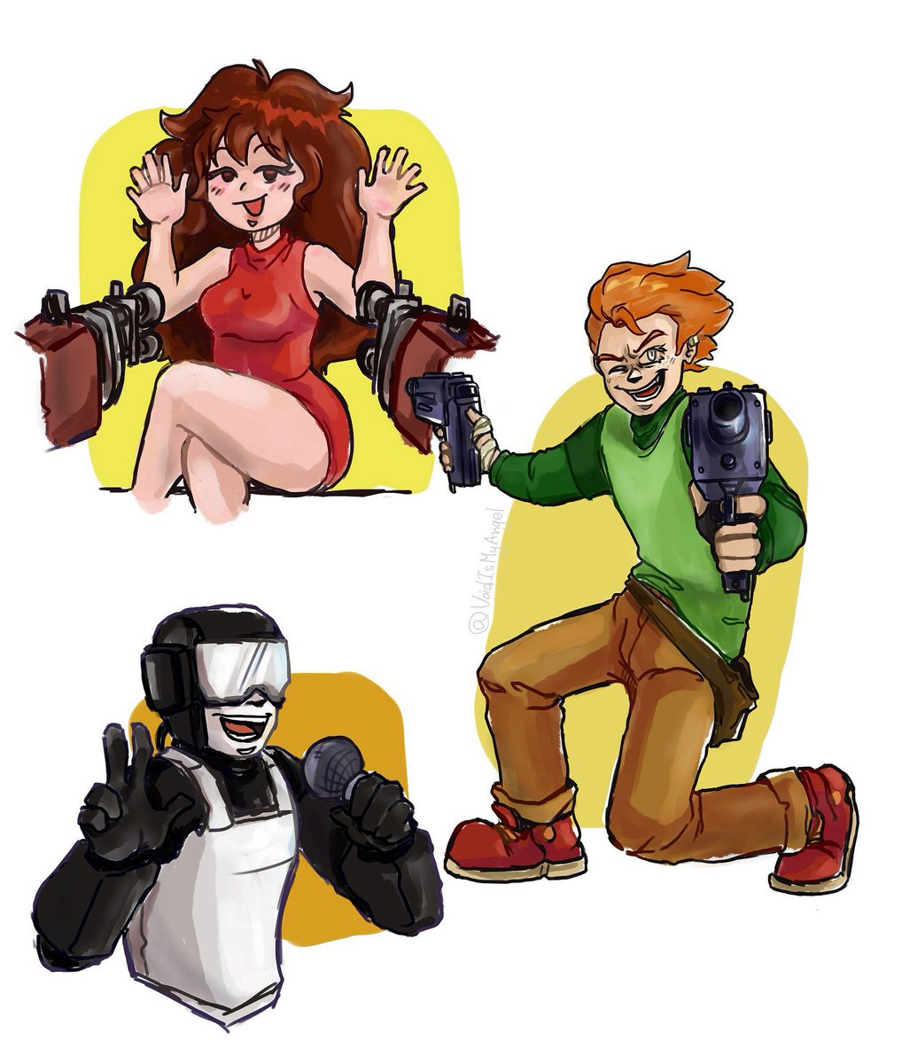 VoidIsMyAngel's tweet photo. Some sketches of Week 7!
Yay!!
#fridaynightfunkin #FNF 
#fridaynightfunkinfanart #fnfweek7 https://t.co/OSmQsskJEG