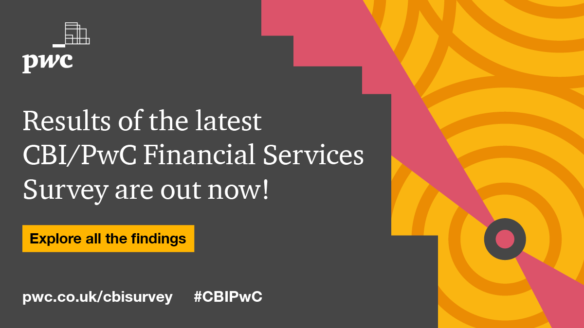 Latest #CBIPwC Financial Services Survey results are out now! Explore the findings here pwc.to/3itfzy7
