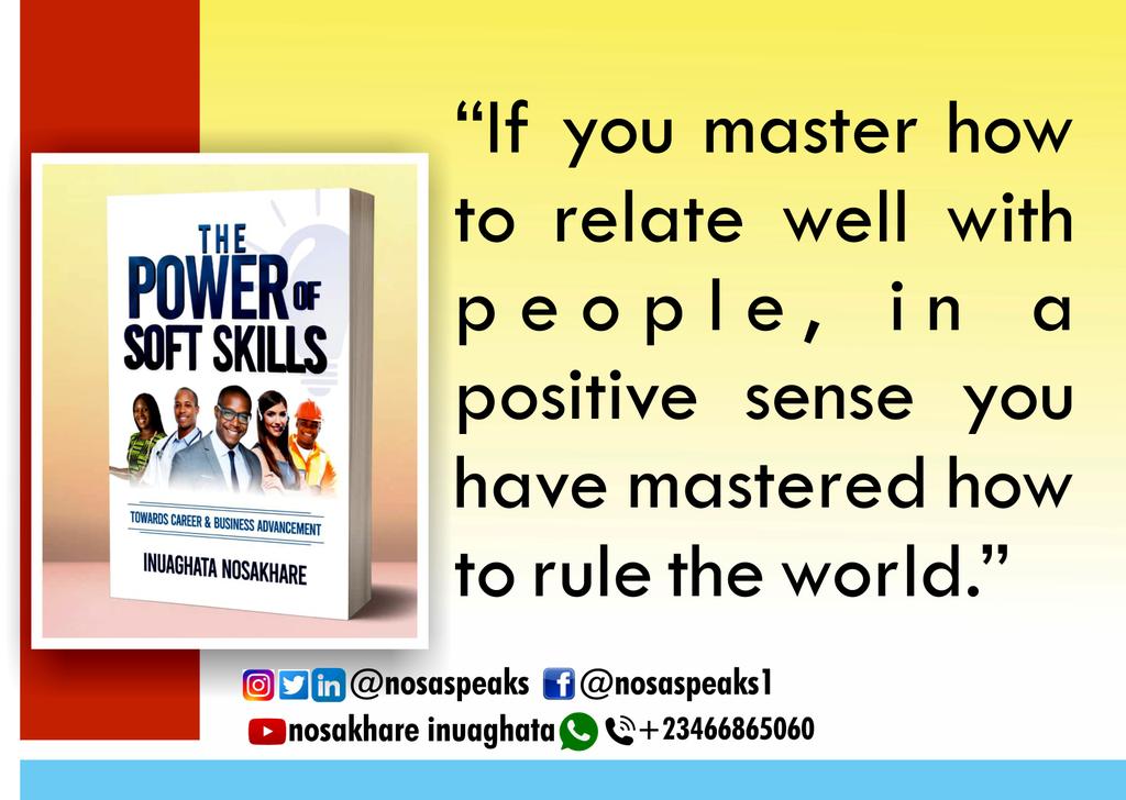 #softskills #relationalskills #peopleskills #employees #EmployeeExperience #Leadership #employeability @NikeAdeyemi @sam_adeyemi @stephenakintayo @BLCJBS #lead #MondayMotivation #mondaythoughts #lifeskills