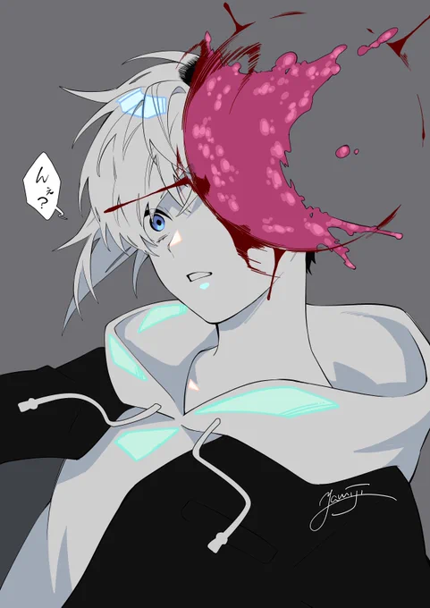 ショットガン等で頭の一部が吹き飛ぶ描写が好きですっていう絵※微グロ 