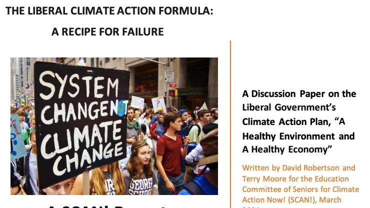 "the Liberals are checking boxes on a green initiatives checklist rather than developing the elements of a comprehensive climate action plan... it is a smorgasbord of initiatives that amounts to little more than a hoped-for success by a 1000 wishes."
seniorsforclimateactionnow.org/source/The%20L…