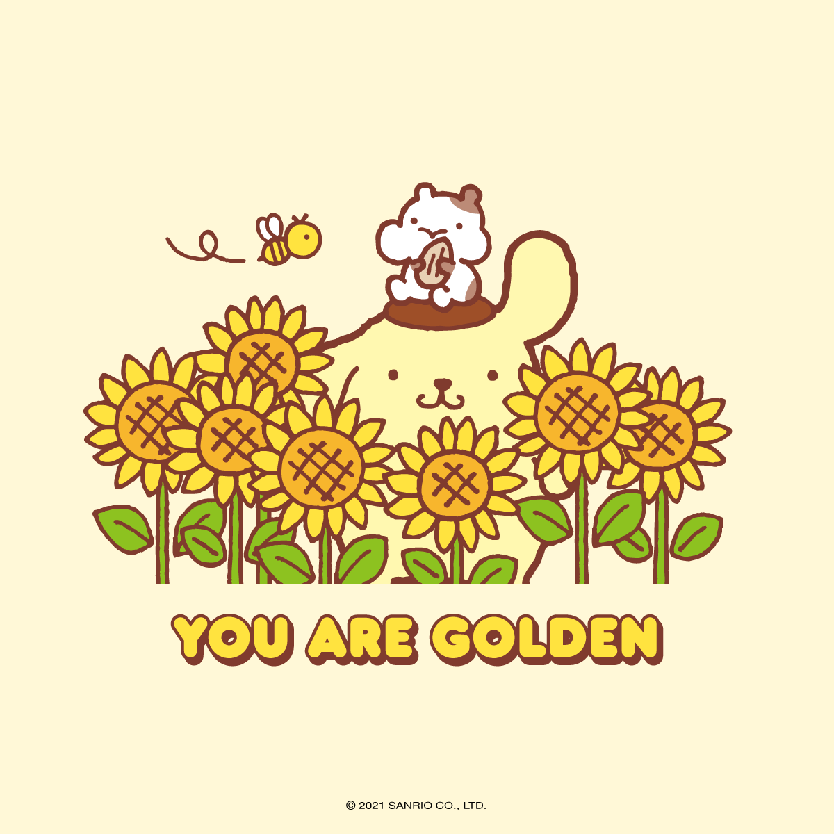 sanrio's tweet photo. A friendly reminder from #Pompompurin 🌻💛Tag a friend! #MondayMotivation https://t.co/QNKDhJBu9O
