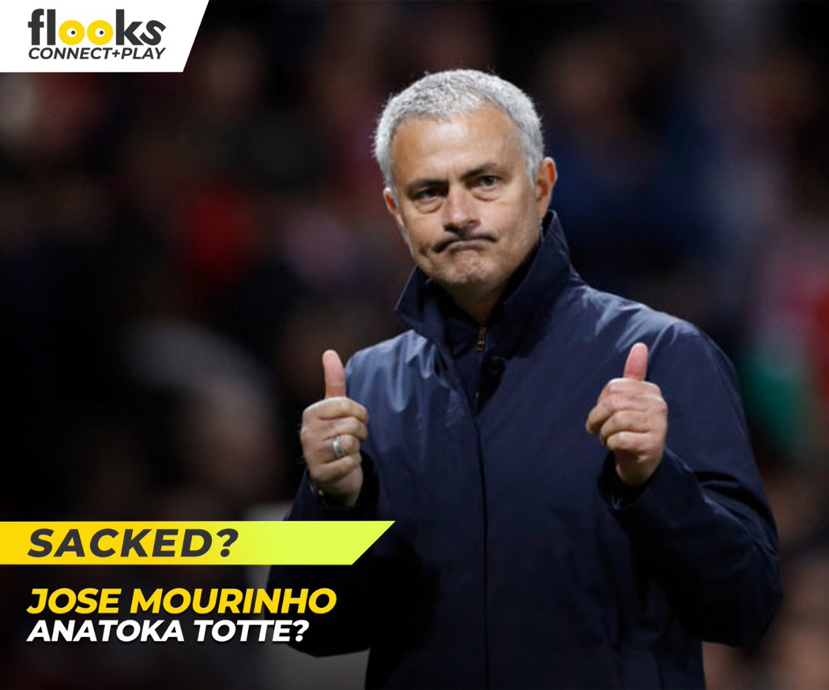 FlooksKE's tweet photo. OFFICIAL: Tottenham confirms the firing of their head coach Jose Mourinho just six days before their Carabao cup Final match against Mancity. Who do you think is the favorite to replace him? Tupe answer yako, comments fupi fupi tukisonga👊. #FlooksBestOdds https://t.co/yTJTcIjZL6