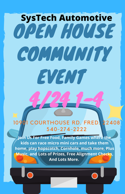 SysTechAutomot1's tweet image. Open House This Sat 1-4. Tag 3 people &amp;amp; Share. This Open House event is Free, lots of Food, Games 4Everyone. Tons Prizes. (Tires, BG Flushes, Restaurant G.C. FREE ALIGNMENT CHECKS 1ST 50&amp;amp;More) &amp;amp; bring Cruise-In Cars! AND TOMORROW I WILL DRAW A NAME FOR ONE IF MY FREE SWAG BAGS!!