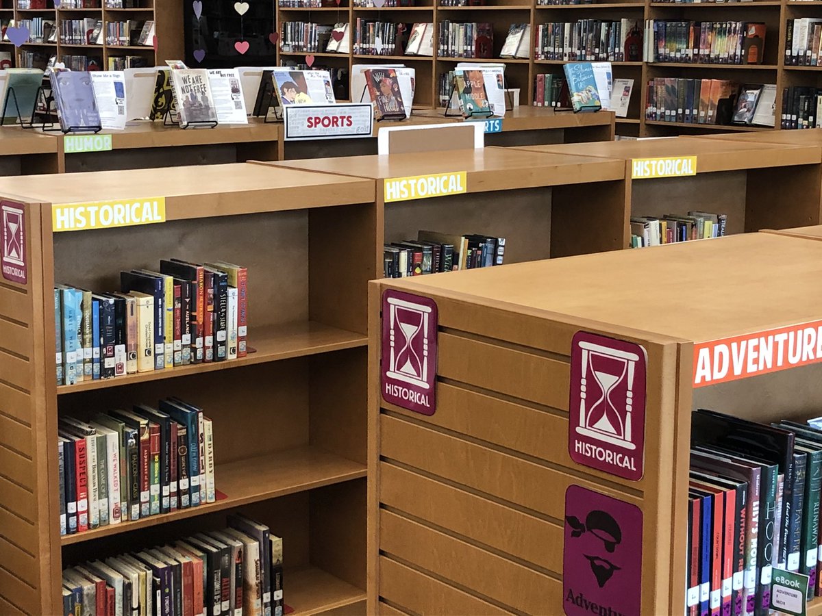 OJR Middle School library now organized by genre! How exciting for students! <a href="/OJRSD/">Owen J. Roberts School District</a> <a href="/OwenJRobertsMS/">OJRMSPrincipal</a> @mrspotterms