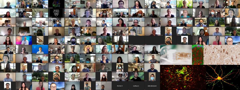 The Mayo Clinic Florida Neuroscience Department came together for our first virtual retreat. Trainee lightning round sessions and laboratory updates highlighted the core values of collaboration leading to exciting and innovative discovery and patient-centered research.