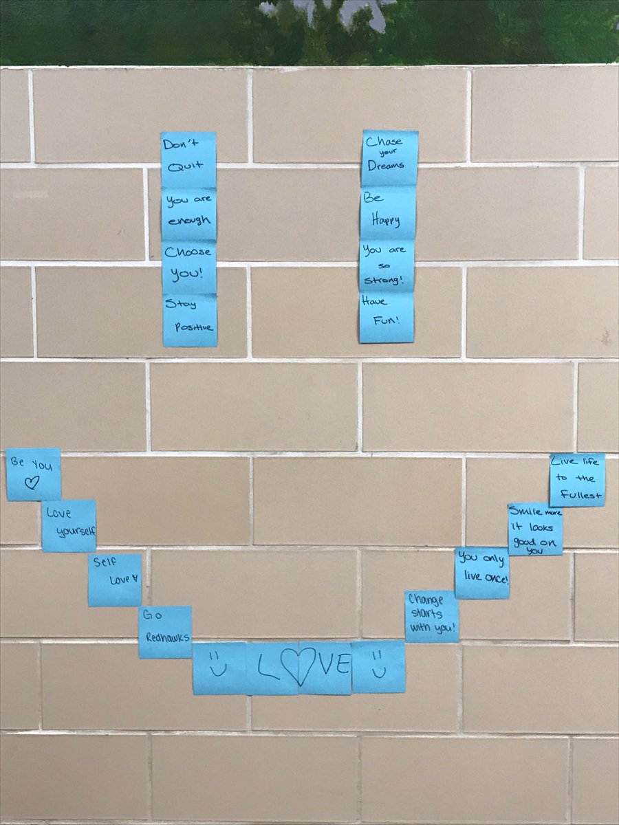 MaristSADD's tweet photo. Happy Wellness Week! Grab a positive message off the wall- take what you need! Stop by the stress reduction table tomorrow! https://t.co/tQ4GIXu9EG