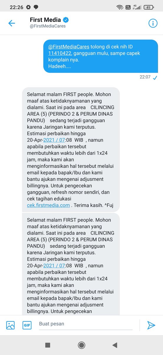 boskiting's tweet photo. @FirstMediaCares Nih, gak singkron jawaban nya, wkwkwkwk..... https://t.co/oYnXkOeDr5