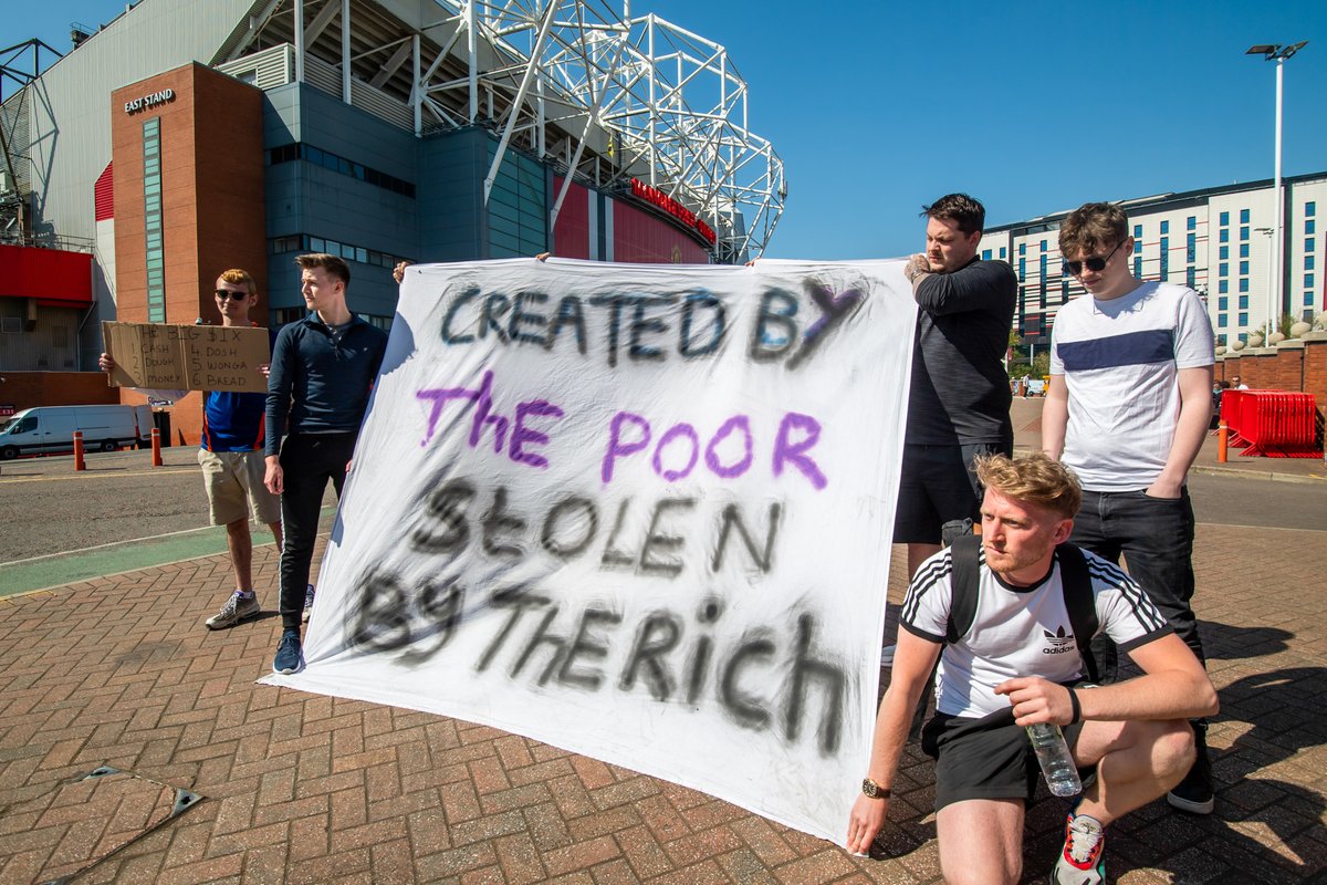 Outside Old Trafford today.
