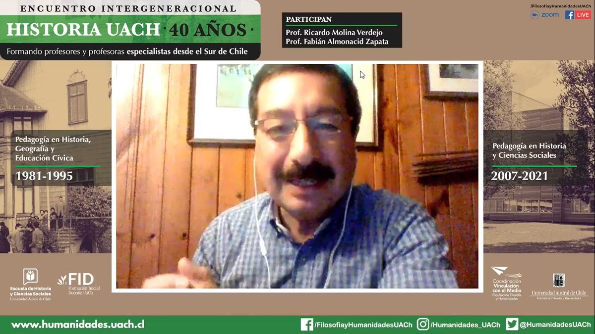 Reconocieron labor del profesor Ricardo Molina en celebración de 40 años de la Escuela de Historia y Ciencias Sociales - <a href="/HumanidadesUACh/">Facultad de Filosofía y Humanidades UACh</a> diario.uach.cl/reconocieron-l…