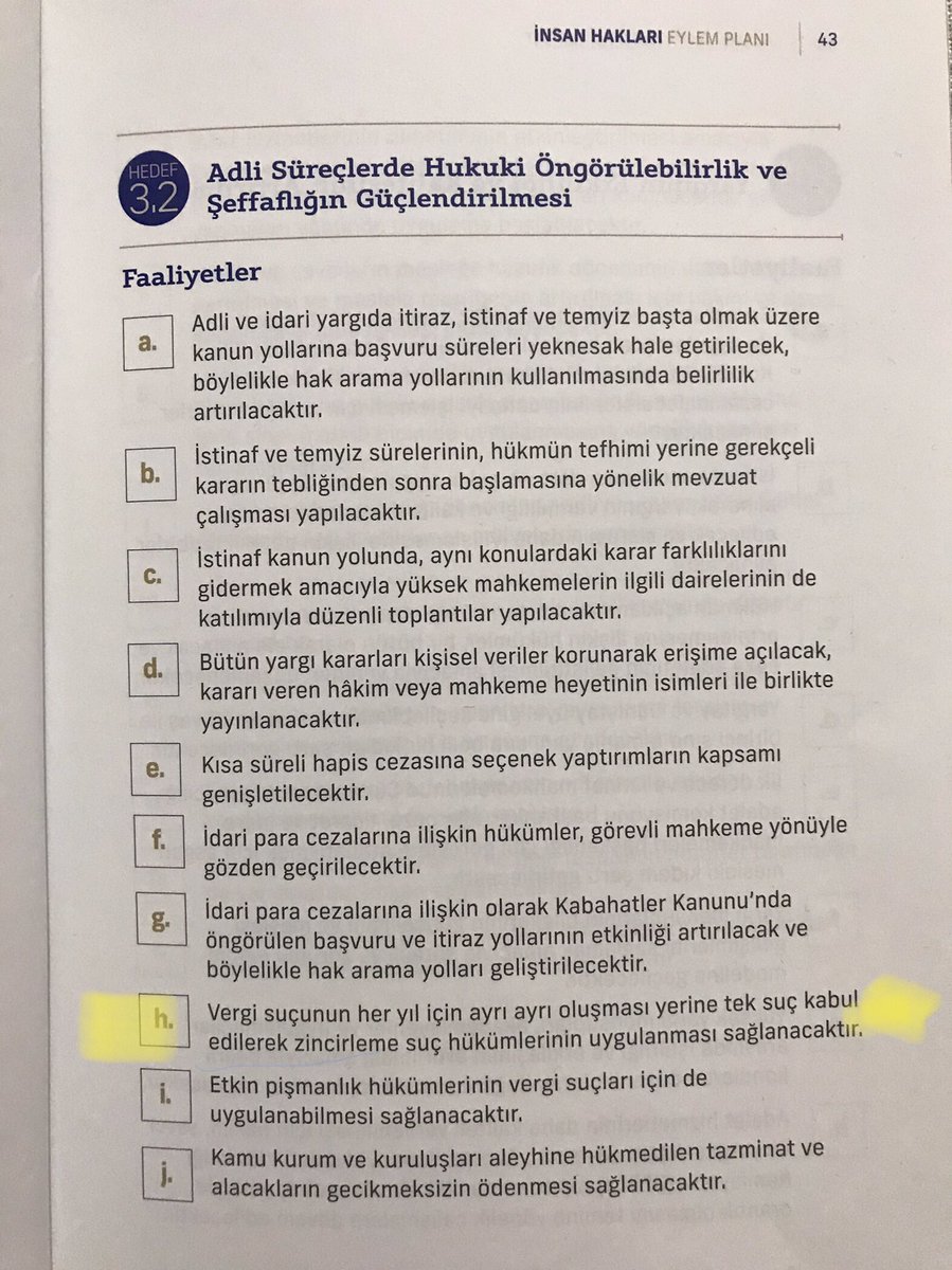 Yılmaz TUNÇ on Twitter: "Vergi Usul Kanunu (#VUK359) ne zaman gündeme  alınacak diye soranlara: Cumhurbaşkanımız Sn @RTErdogan İnsan Hakları Eylem  Planında “Vergi suçunun her yıl için ayrı ayrı oluşması yerine tek suç