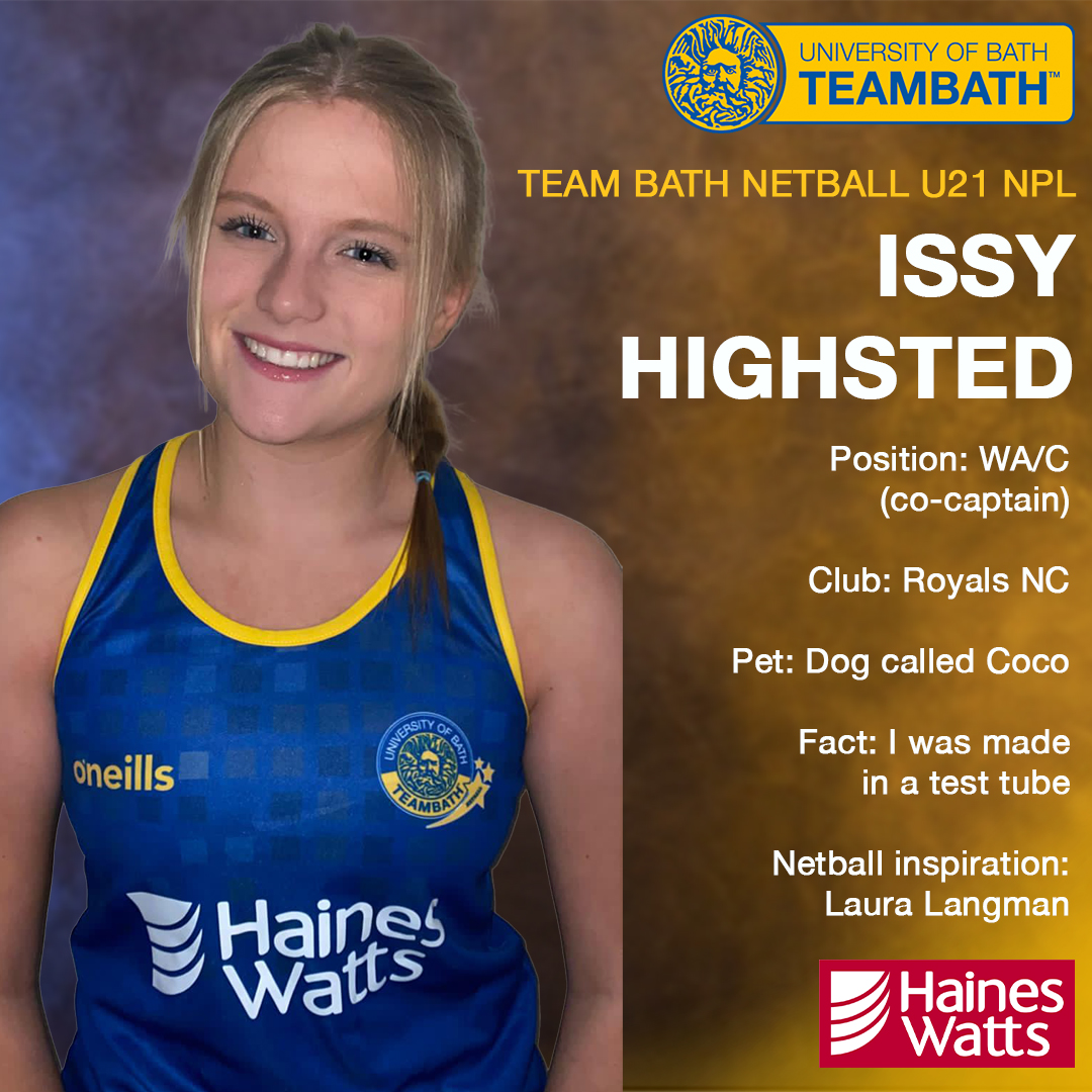 TeamBathNetball's tweet photo. Our U21s play their first friendly of the year on Saturday and we can't wait to see the #BlueAndGold #NextGen finally back in action! 💙💛 

We will be introducing our squad every day this week, starting with co-captains @issyhighsted and Molly Hole 🙌 https://t.co/1zvyriLjTC