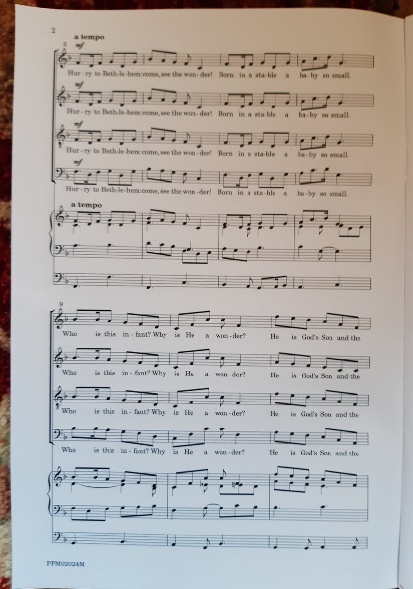 DrChrisMaxim's tweet photo. This #Christmas #choral piece comes in 2 versions: #SATB #choir and #unison voices with optional #descant. There are 2 versions of the accompaniment also: #organ and #piano. Either version may be sung with either accompaniment.
https://t.co/mGUpsdBGse
@paracletepress https://t.co/xVcdzBjwAY