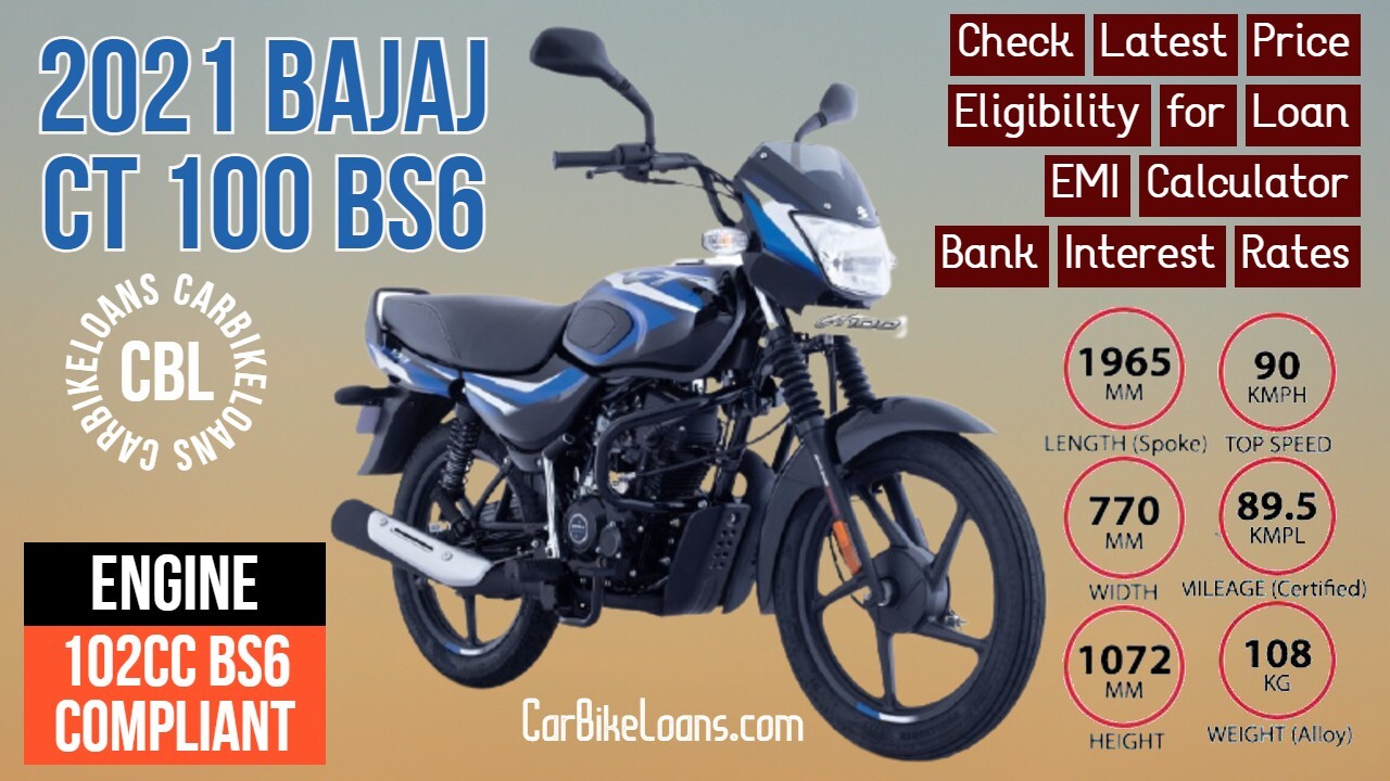Bajaj ct 100 bs6 new model 2021 sale