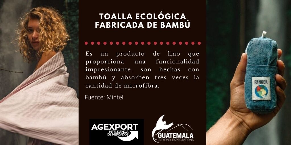 Fabrican toalla ecológica de bambú con diseño de carbono negativo, cuentan con variedad de colores y estilos para elegir <a href="/LPAJimenez/">Paola Alvarez</a> <a href="/AGEXPORTGT/">AGEXPORT</a>